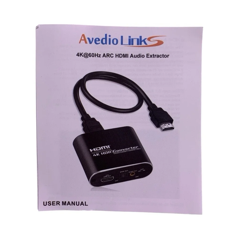 Avedio Links HDMI ARC Audio Extractor Converter 4K@60Hz, HDMI to Optical Tosl...